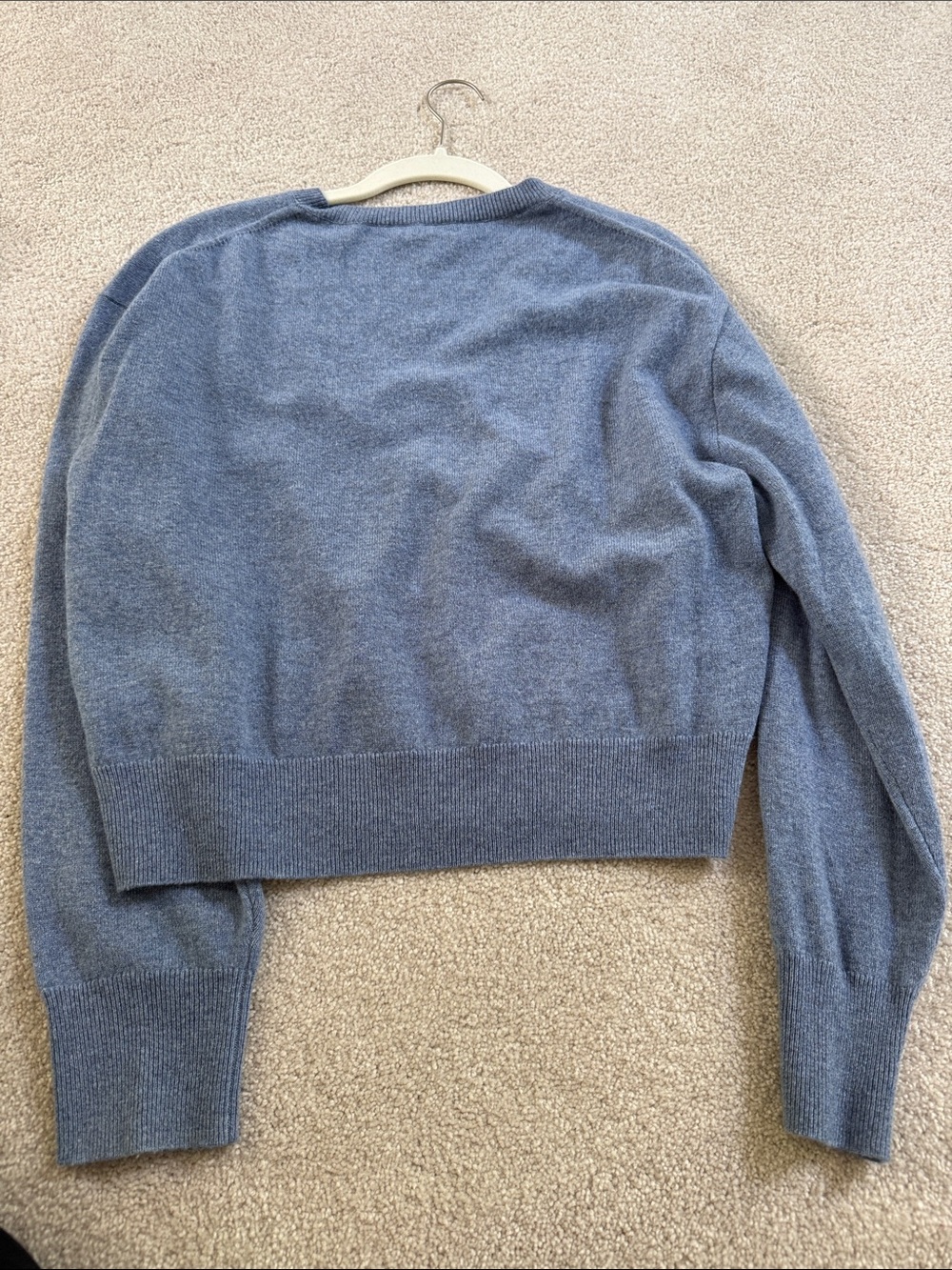 J. Crew Women's V-Neck Sweater in Dusty Blue - Picture 3 of 3